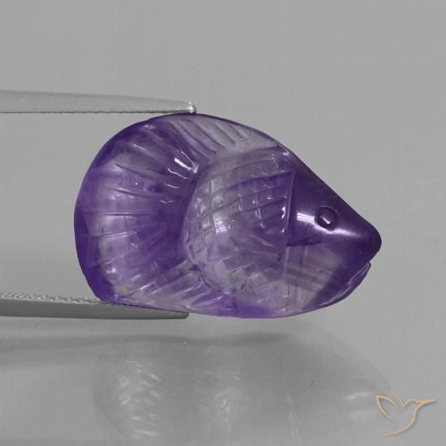 13.4 ct Carved Amethyst, 21.4 x 13.4 mm From Brazil, Photo A