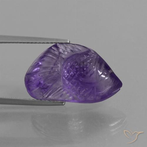10.58 ct Carved Amethyst, 21.2 x 12.4 mm From Brazil, Photo A