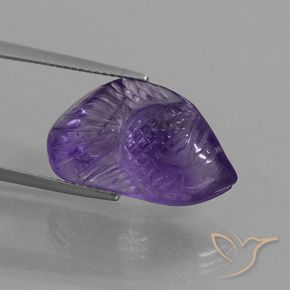 Amethyst Gemstone in 21.2 x 12.4 mm Size for Sale, Amethyst Stone in Medium Violet Color