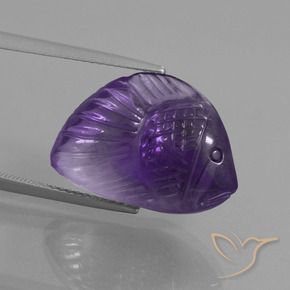 Amethyst Gemstone in 20.2 x 14.1 mm Size for Sale, Amethyst Stone in Medium Violet Color