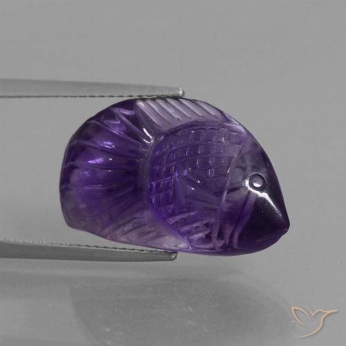 13.44ct Natural Dark Violet Amethyst, Fancy, Transparent