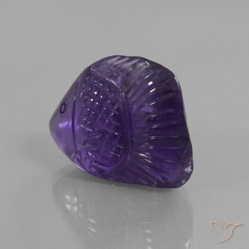 Amethyst Gemstone in 22.5 x 16.9 mm Size for Sale, Amethyst Stone in Deep Violet Color