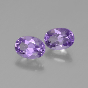 1.43 ctw Violet Amethyst Stones, Natural Amethyst in Oval Facet Shape for Sale