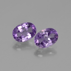 Темно-фиолетовый Аметист Камень - 0.7ct Фасетный Овал (ID: 448630)
