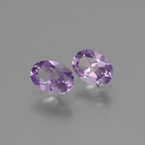1.38 ctw Violet Amethyst Stones, Natural Amethyst in Oval Facet Shape for Sale