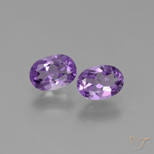1.36 ct Oval Cut Amethyst, 7.1 x 5.1 mm From Brazil, Photo A
