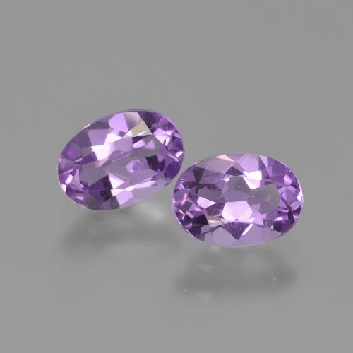 Pinkish Violet Amethyst Gem - 0.7ct Oval Facet (ID: 448723)