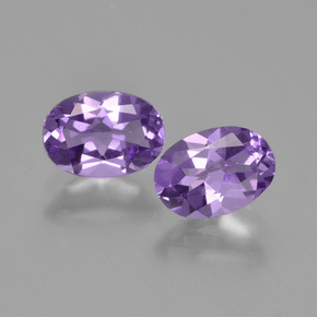 ミディアムバイオレット アメジスト 宝石 - 0.7ct オーバル ファセット (ID: 448780)