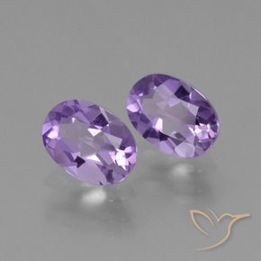 1.43 ctw Violet Amethyst Stones, Natural Amethyst in Oval Facet Shape for Sale
