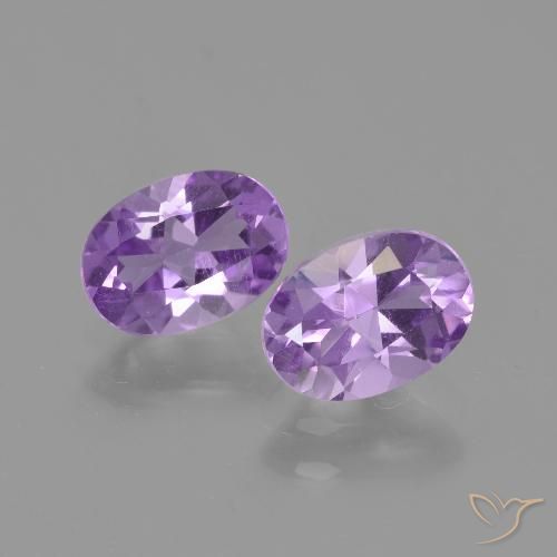 1.38 ct Oval Cut Amethyst, 7 x 5.1 mm From Brazil, Photo A