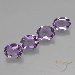 2.38 ctw Violet Amethyst Stones, Natural Amethyst in Oval Facet Shape for Sale