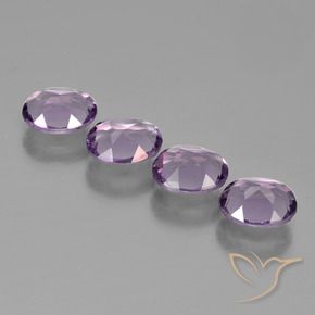 Amethyst Gemstones in 7 x 5 mm (calibrated) Size for Sale, Amethyst Stones in Medium-Light Purplish Violet Color