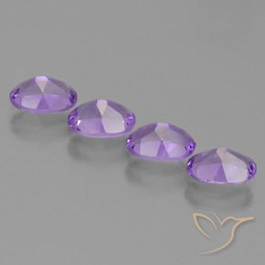 Amethyst Gemstones in 7 x 5 mm (calibrated) Size for Sale, Amethyst Stones in Vivid Violet Color