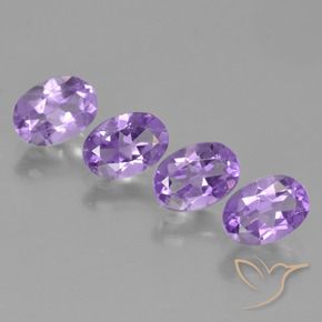 2.85 ctw Violet Amethyst Stones, Natural Amethyst in Oval Facet Shape for Sale