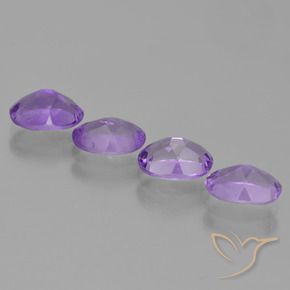 Amethyst Gemstones in 7 x 5 mm (calibrated) Size for Sale, Amethyst Stones in Medium Violet Color