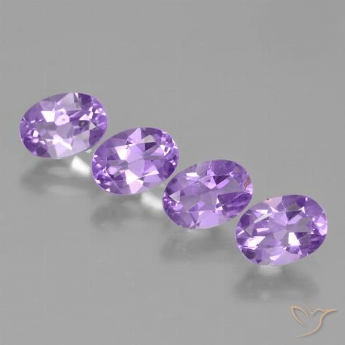 2.91ctw Natural Deep Iris Violet Amethyst, Oval, VS