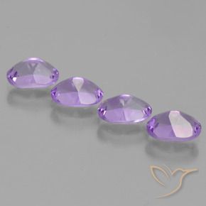 Amethyst Gemstones in 7 x 5 mm (calibrated) Size for Sale, Amethyst Stones in Deep Iris Violet Color
