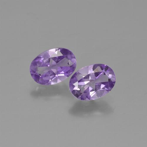 Deep Violet Amethyst Gem - 0.7ct Oval Facet (ID: 449012)