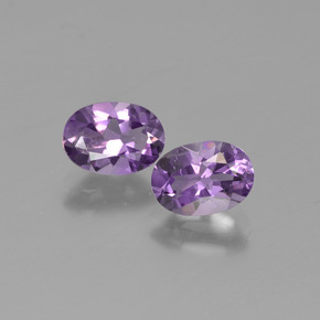 1.39 ctw Violet Amethyst Gemstones, Amethyst Gems in Oval Facet Shape for Sale.
