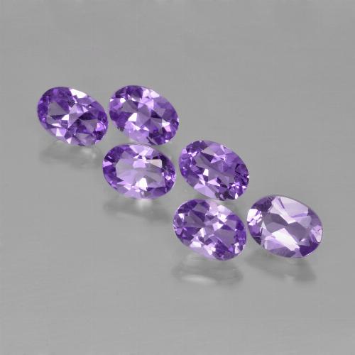 Medium Violet Аметист Камень - 0.6ct Фасетный Овал (ID: 449126)