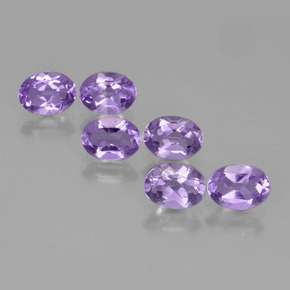 Medium-Light Violet Amethyst Gem - 0.6ct Oval Facet (ID: 449128)