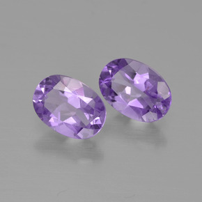 1.40 ctw Violet Amethyst Stones, Natural Amethyst in Oval Facet Shape for Sale