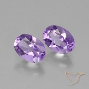 1.53 ctw Violet Amethyst Stones, Natural Amethyst in Oval Facet Shape for Sale
