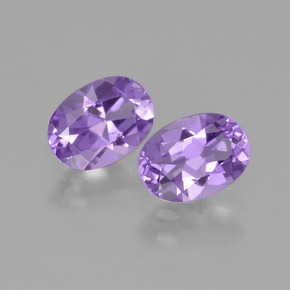 Violet moyen-léger Améthyste gemme - 0.7ct Ovale facette (ID: 449274)