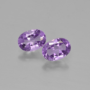 Pinkish Violet Amethyst Gem - 0.7ct Oval Facet (ID: 449323)