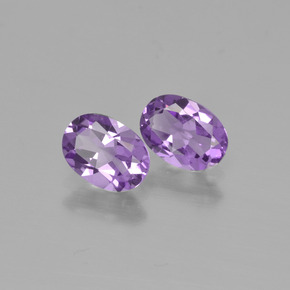 1.35 ctw Violet Amethyst Stones, Natural Amethyst in Oval Facet Shape for Sale