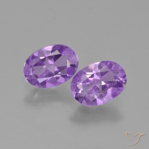 1.33 ct Oval Cut Amethyst, 7.1 x 5.2 mm From Brazil, Photo A