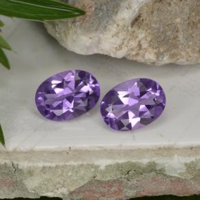 1.48 ct Violet Amethyst Gemstone, Amethyst Gem in Oval Facet Shape for Sale.