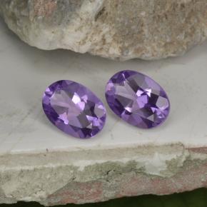 1.48 ct Violet Amethyst Stone, Natural Amethyst in Oval Facet Shape for Sale
