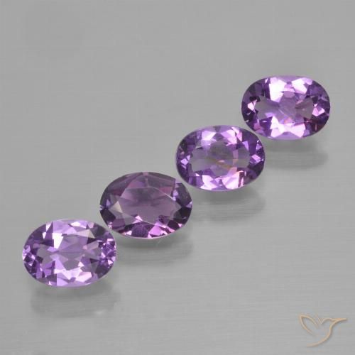 2.71ctw Natural Medium-Dark Purplish Violet Amethyst, Oval, VS