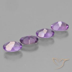 Amethyst Gemstones in 7 x 5 mm (calibrated) Size for Sale, Amethyst Stones in Medium-Dark Purplish Violet Color