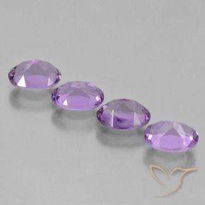 Amethyst Gemstones in 7 x 5 mm (calibrated) Size for Sale, Amethyst Stones in Purplish Violet Color