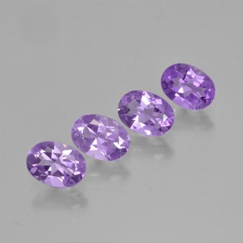 Deep Violet Amethyst Gem - 0.7ct Oval Facet (ID: 449413)
