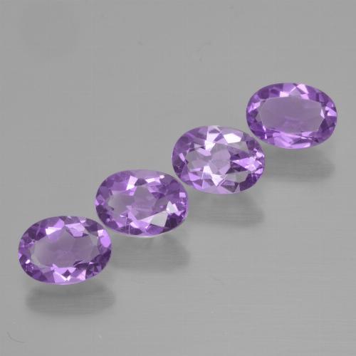 Intense Violet Аметист Камень - 0.7ct Фасетный Овал (ID: 449415)