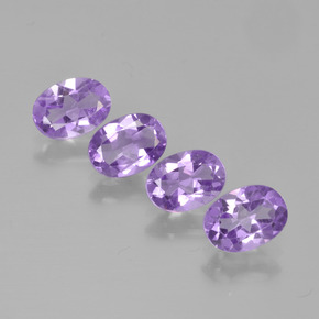 2.64 ct Violet Amethyst Gemstone, Amethyst Gem in Oval Facet Shape for Sale.