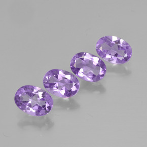 2.64 ct Violet Amethyst Stone, Natural Amethyst in Oval Facet Shape for Sale