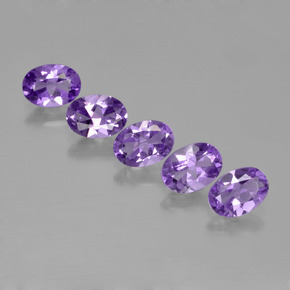 Medium Violet Аметист Камень - 0.6ct Фасетный Овал (ID: 449465)