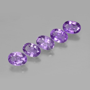 3.58 ct Violet Amethyst Stone, Natural Amethyst in Oval Facet Shape for Sale