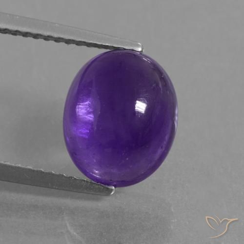 3.52ct Natural Medium Violet Amethyst, Oval, Translucent