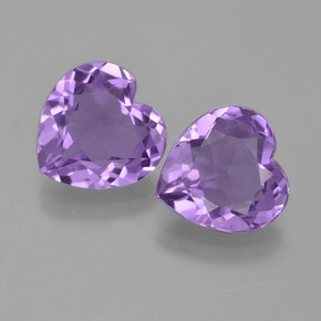 Medium Violet Amethyst Gem - 2.8ct Heart Facet (ID: 454698)