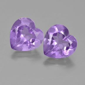 Pinkish Violet Amethyst Gem - 2.9ct Heart Facet (ID: 454702)