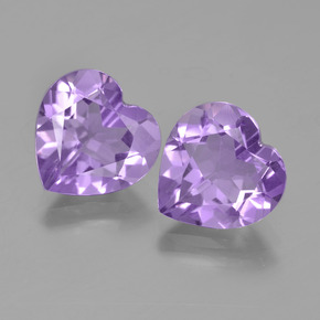 Розовато-фиолетовый Аметист Камень - 3ct Фасетная огранка формы Сердце (ID: 454703)