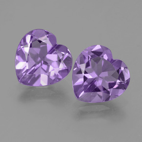 Medium Violet Amethyst Gem - 2.8ct Heart Facet (ID: 454822)