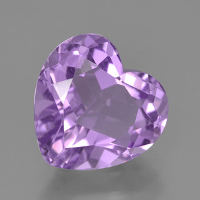 Deep Purplish Violet Amethyst Edelstein - 3.2ct Herz facettiert (ID: 454893)