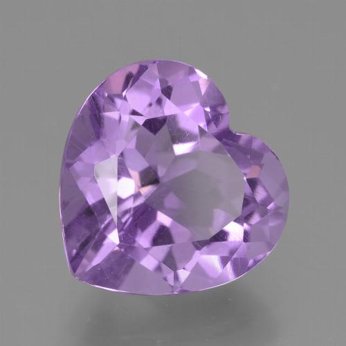 Pinkish Violet Amethyst Gem - 3.2ct Heart Facet (ID: 455008)