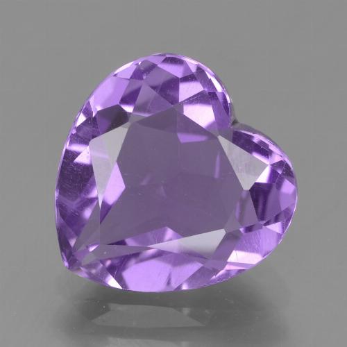 Medium Violet Amethyst Gem - 2.9ct Heart Facet (ID: 455100)